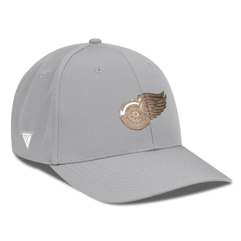 Detroit Red Wings - Levelwear Rise Copper Insignia Flex Hat Gray