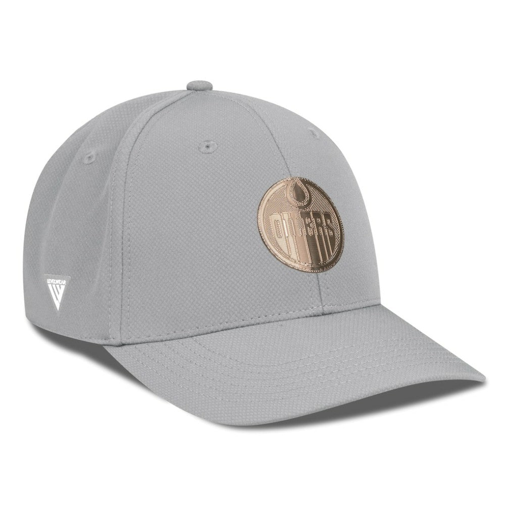 Edmonton Oilers - Levelwear Rise Copper Insignia Flex Hat Gray