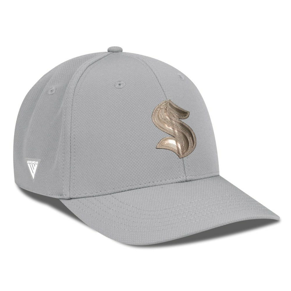 Seattle Kraken Levelwear Rise Copper Insignia Flex Hat Gray