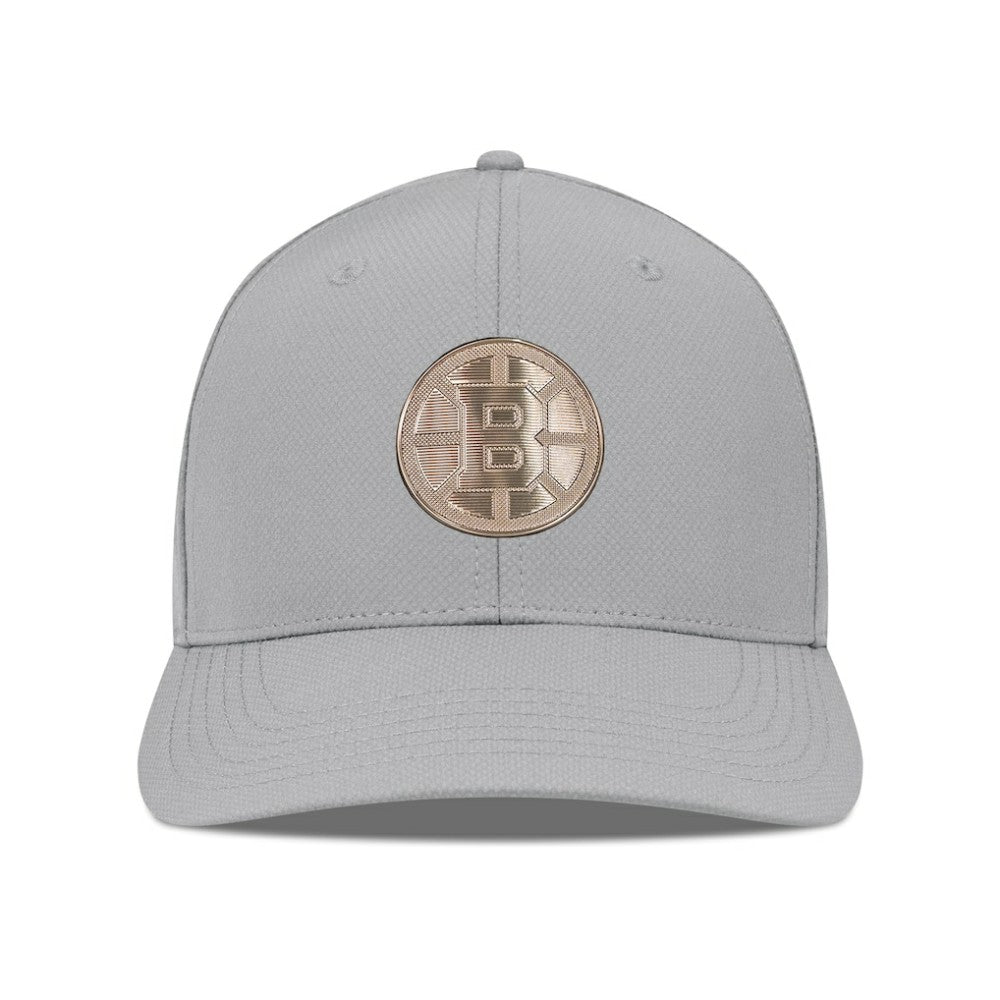 Boston Bruins Levelwear Rise Copper Insignia Flex Hat Gray