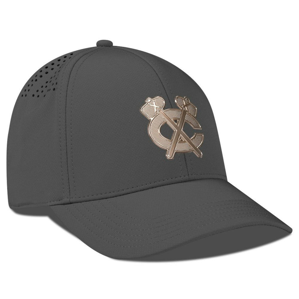 Chicago Blackhawks Levelwear Ascend Copper Insignia Vented Adjustable Hat Charcoal