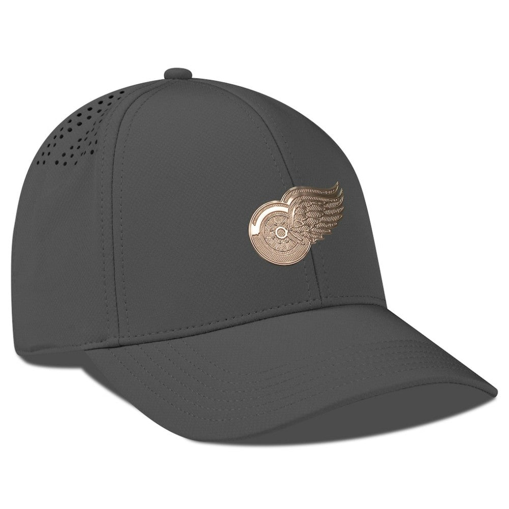 Detroit Red Wings - Levelwear Ascend Copper Insignia Vented Adjustable Hat Charcoal