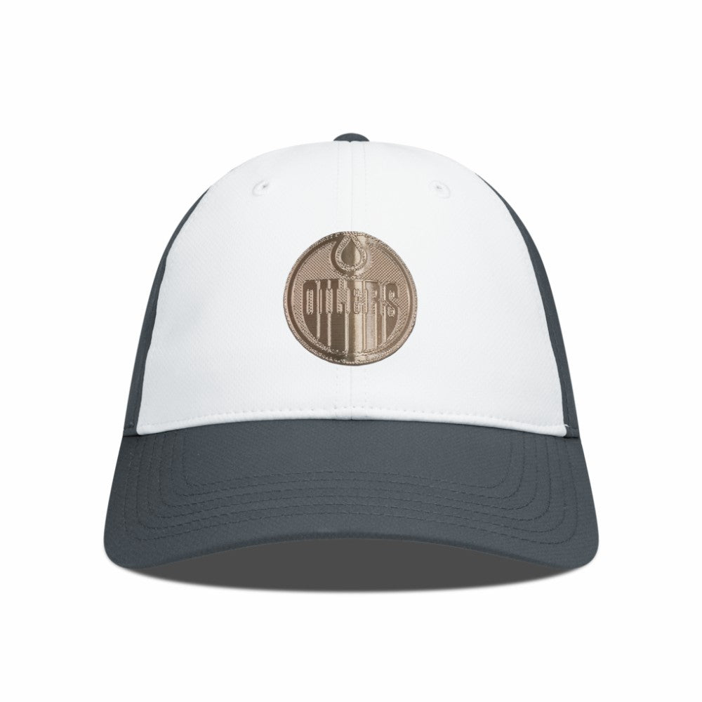 Edmonton Oilers - Levelwear Endure Copper Insignia Adjustable Hat White/Charcoal