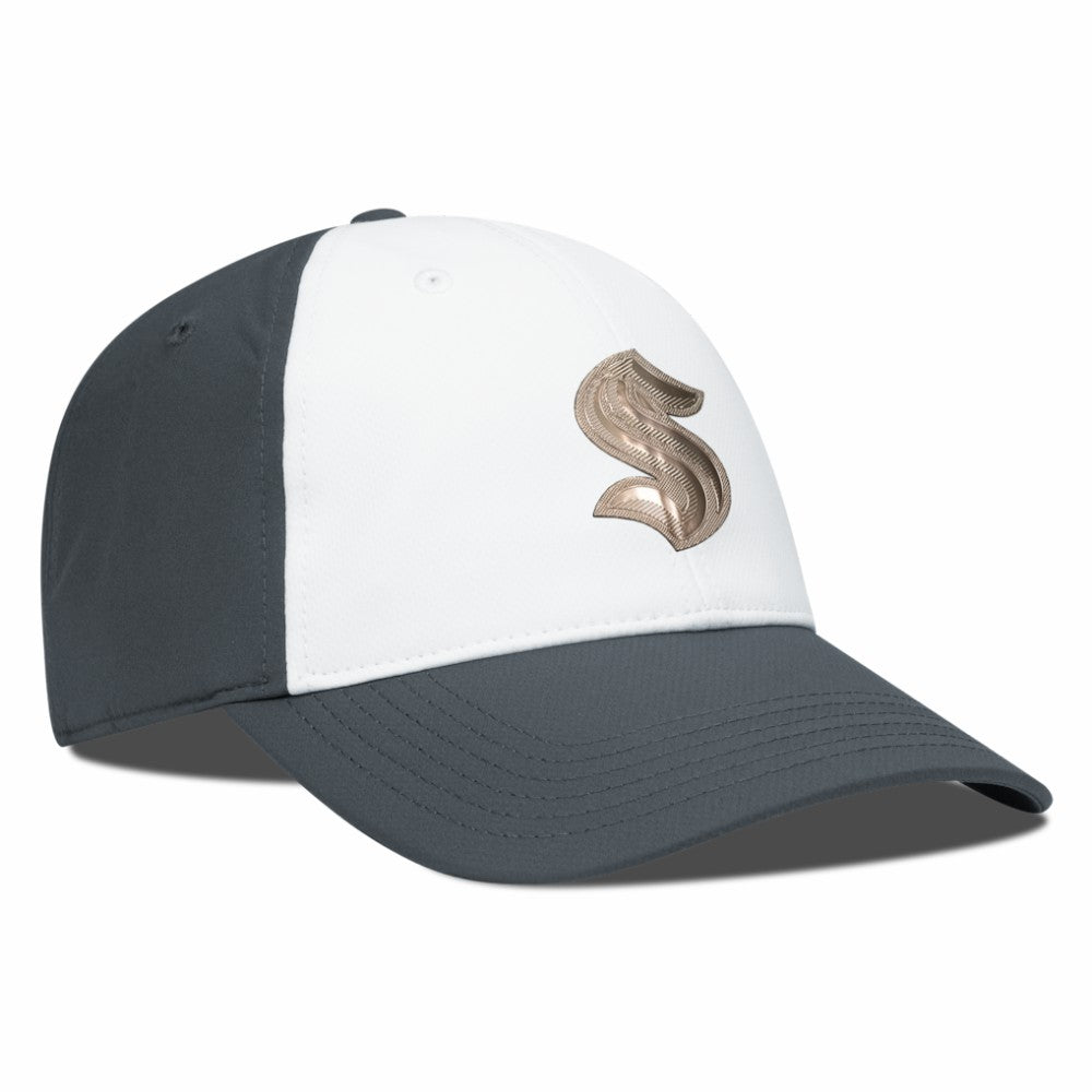 Seattle Kraken Levelwear Endure Copper Insignia Adjustable Hat White/Charcoal