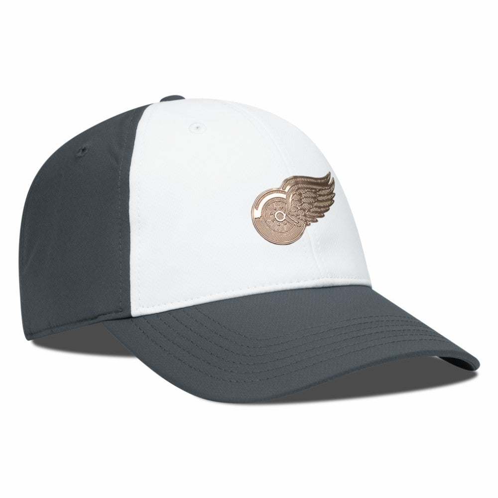 Detroit Red Wings - Levelwear Endure Copper Insignia Adjustable Hat White/Charcoal