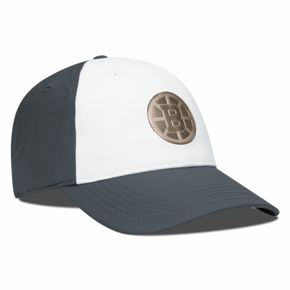 Boston Bruins Levelwear Endure Copper Insignia Adjustable Hat White/Charcoal