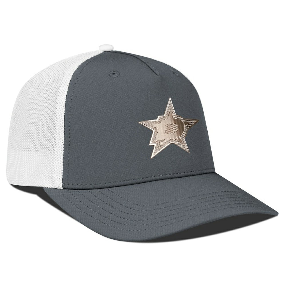 Dallas Stars - Levelwear Signal Copper Insignia Trucker Adjustable Hat Charcoal/White