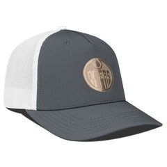 Edmonton Oilers - Levelwear Signal Copper Insignia Trucker Adjustable Hat Charcoal/White