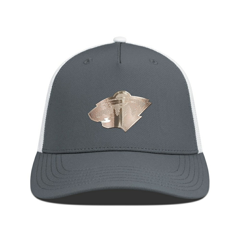 Minnesota Wild - Levelwear Signal Copper Insignia Trucker Adjustable Hat Charcoal/White