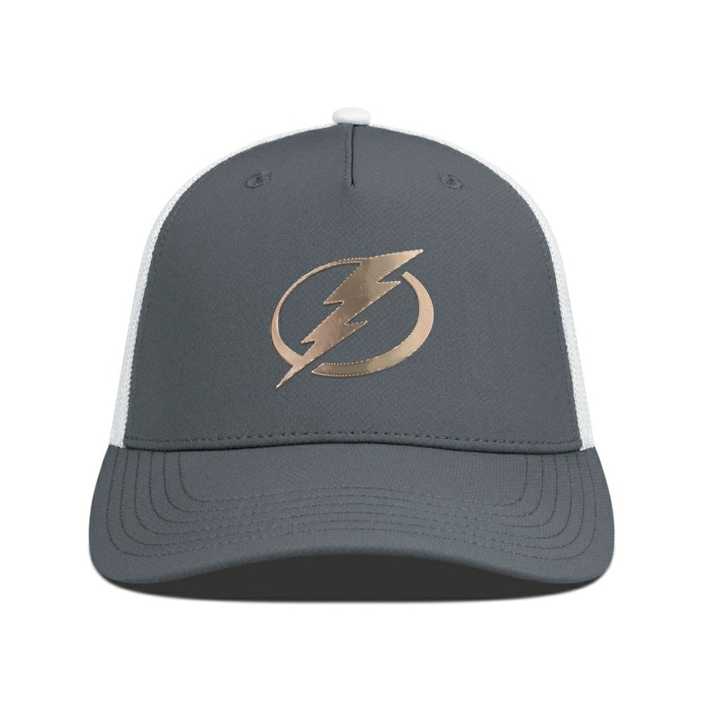Tampa Bay Lightning - Levelwear Signal Copper Insignia Trucker Adjustable Hat Charcoal/White