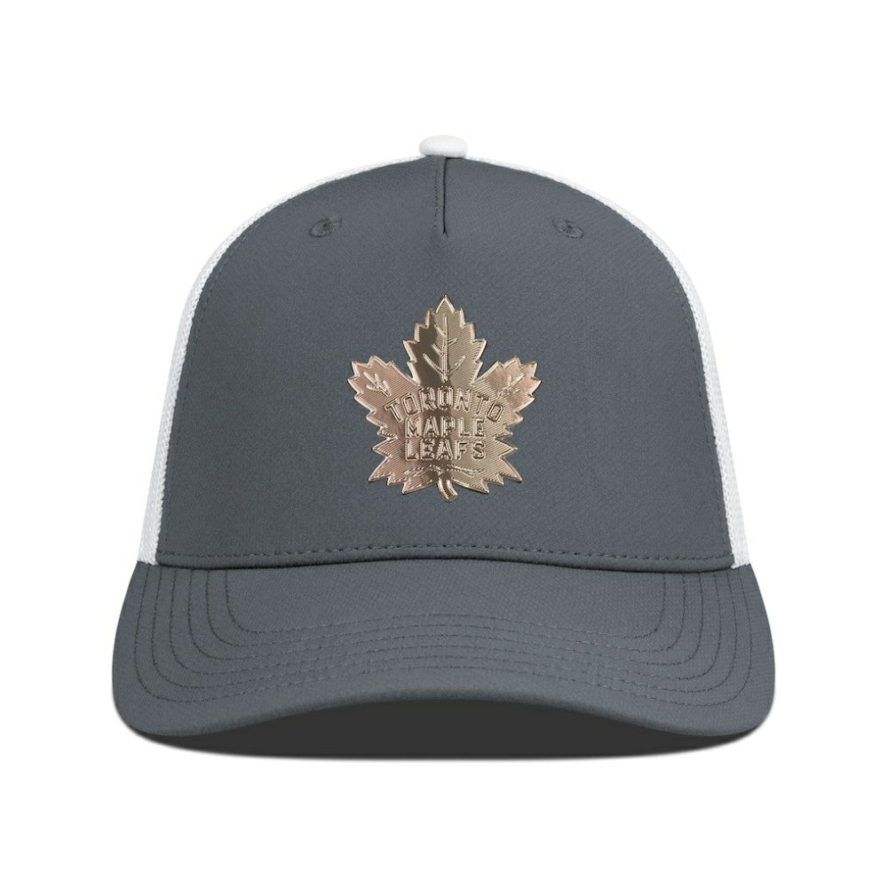 Toronto Maple Leafs - Levelwear Signal Copper Insignia Trucker Adjustable Hat Charcoal/White