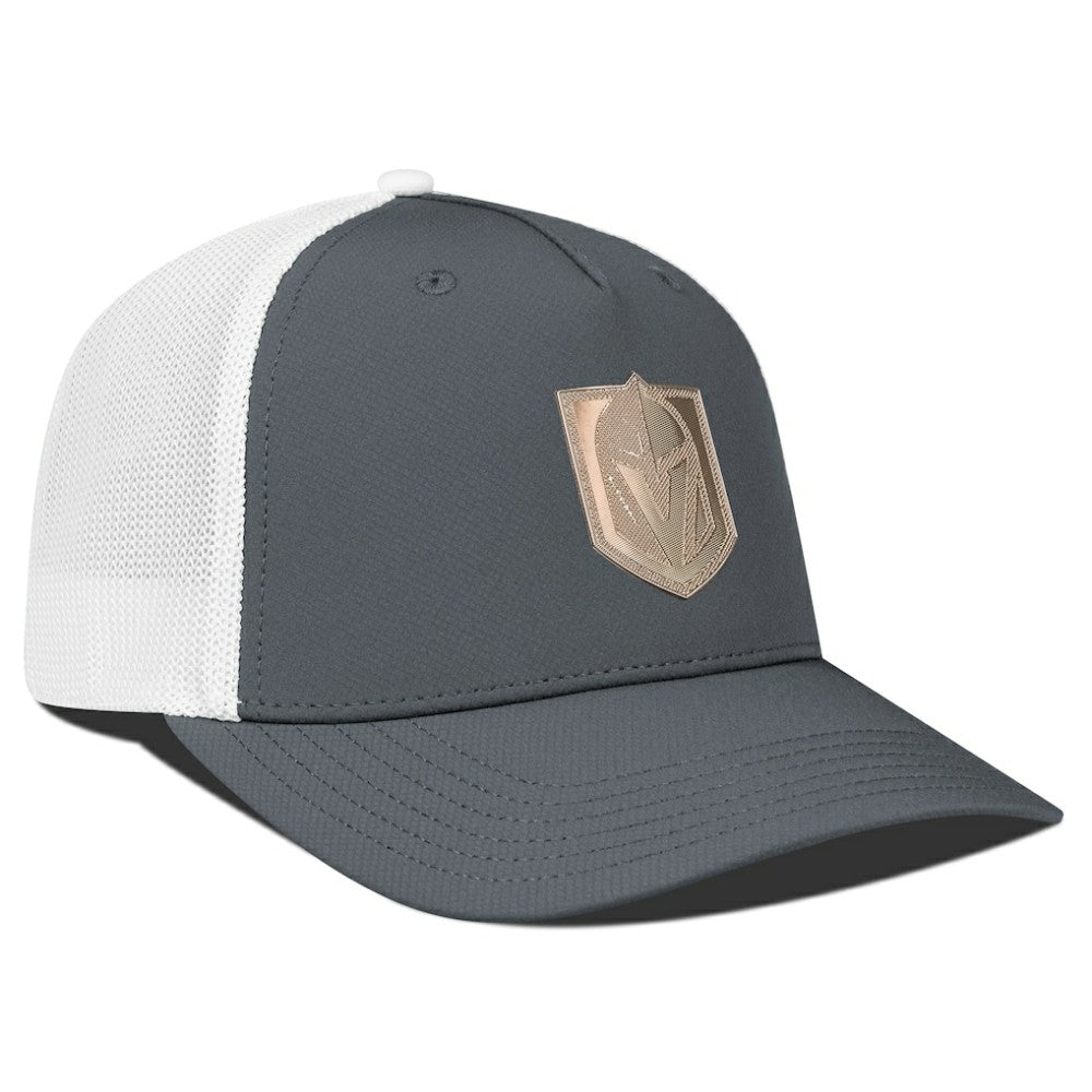 Vegas Golden Knights Levelwear Signal Copper Insignia Trucker Adjustable Hat Charcoal/White