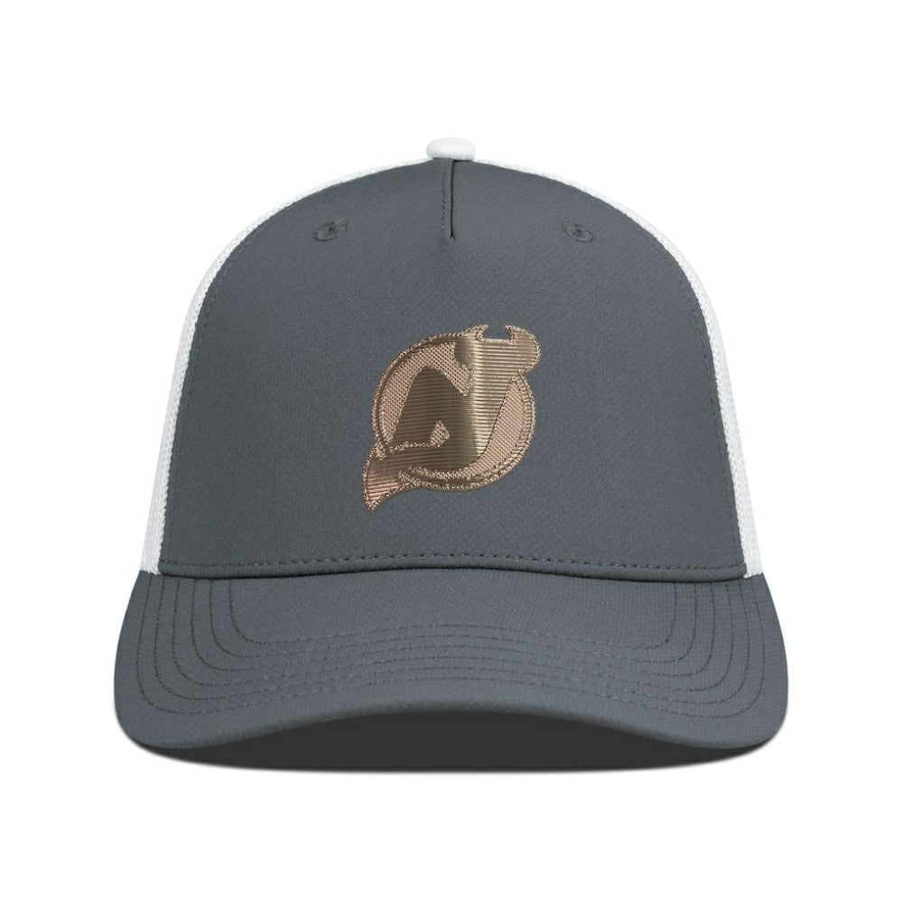 New Jersey Devils - Levelwear Signal Copper Insignia Trucker Adjustable Hat Charcoal/White