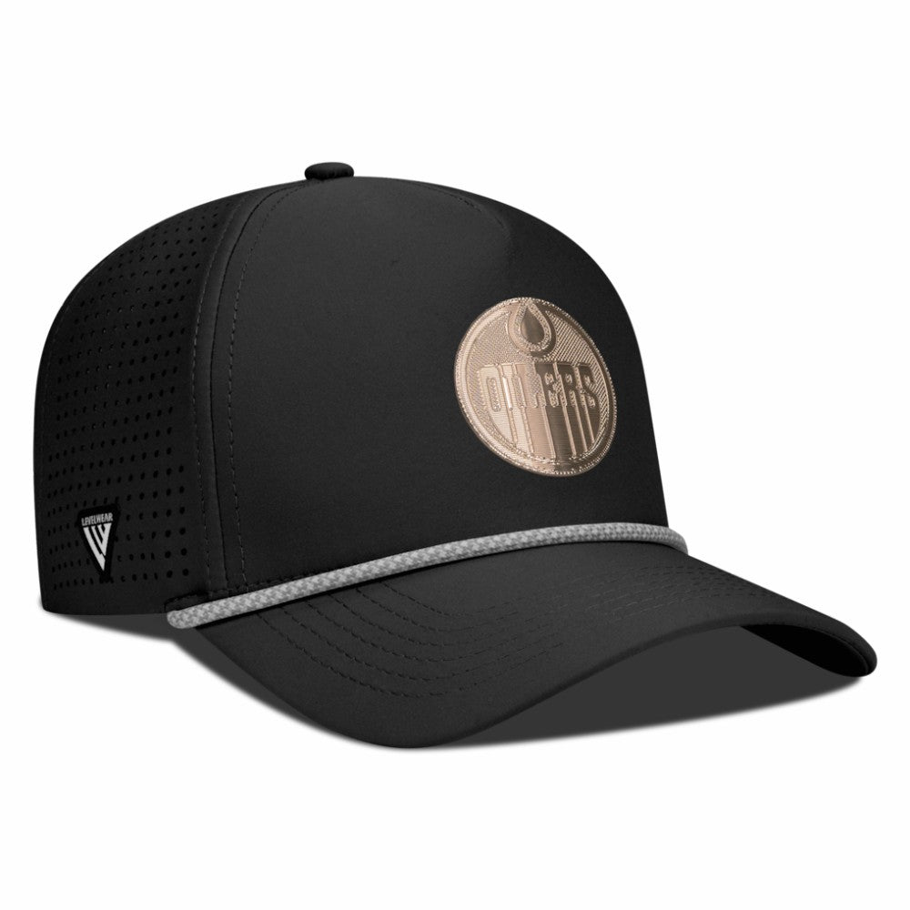Edmonton Oilers - Levelwear Gordon Copper Insignia Vented Adjustable Hat Black