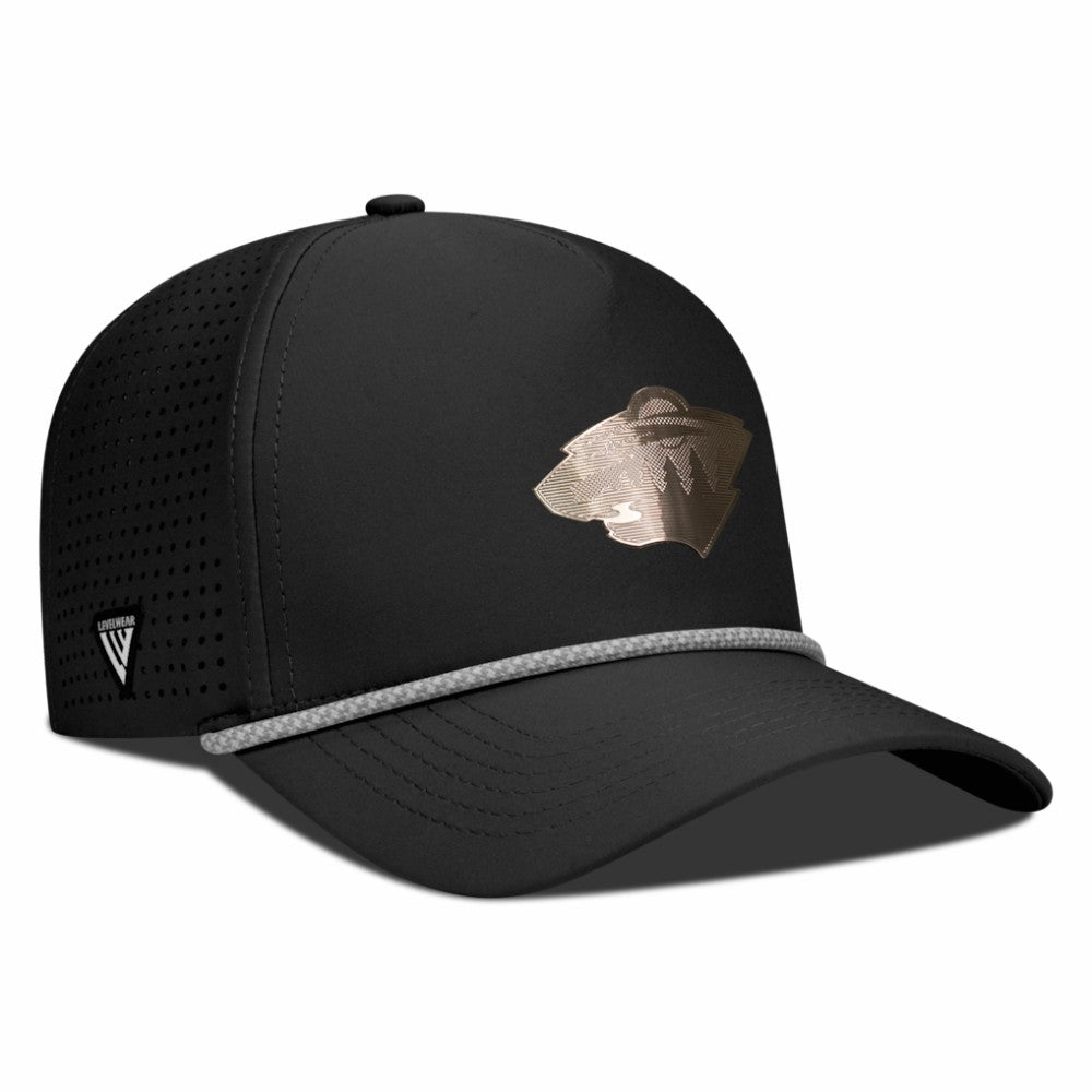 Minnesota Wild - Levelwear Gordon Copper Insignia Vented Adjustable Hat Black