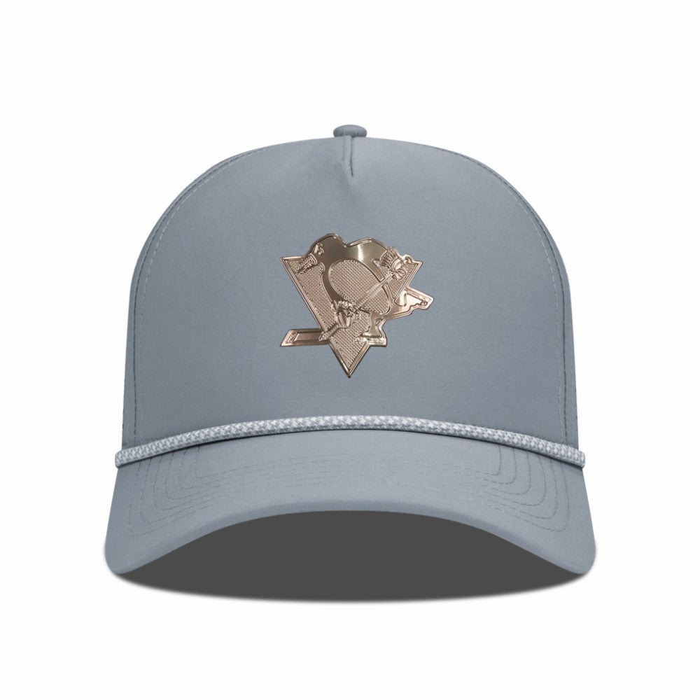 Pittsburgh Penguins Levelwear Gordon Copper Insignia Vented Adjustable Hat Gray