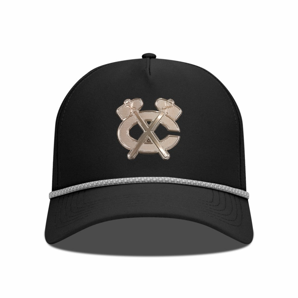 Chicago Blackhawks Levelwear Gordon Copper Insignia Vented Adjustable Hat Black
