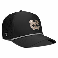 Chicago Blackhawks Levelwear Gordon Copper Insignia Vented Adjustable Hat Black