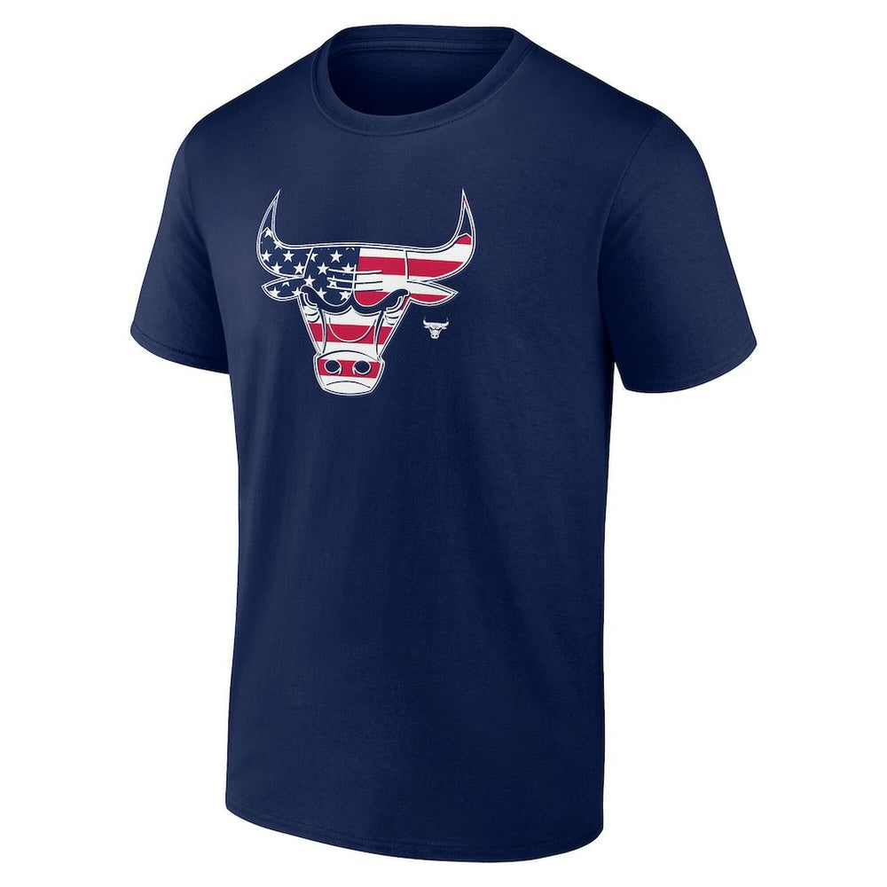 NBA - Chicago Bulls Flag Logo T-Shirt - Navy