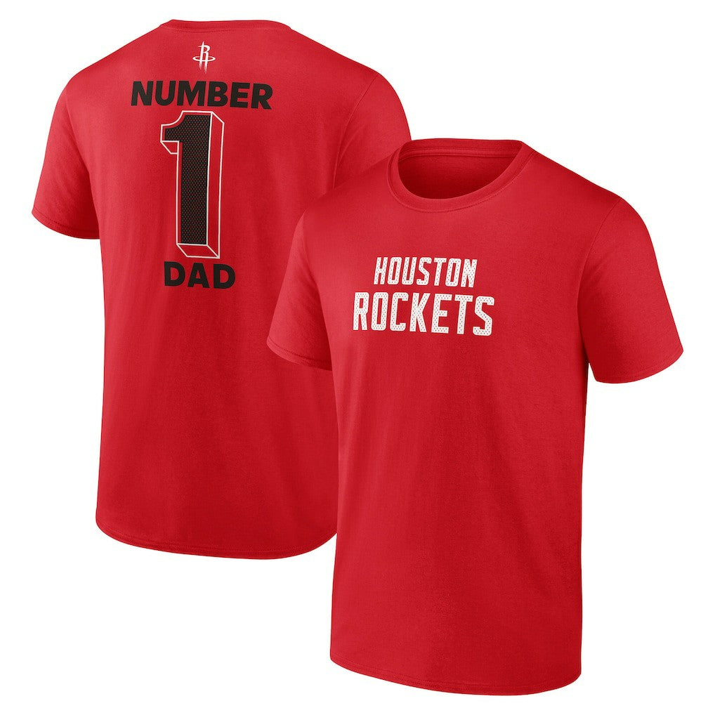 NBA - Houston Rockets #1 Dad Jersey T-Shirt - Red