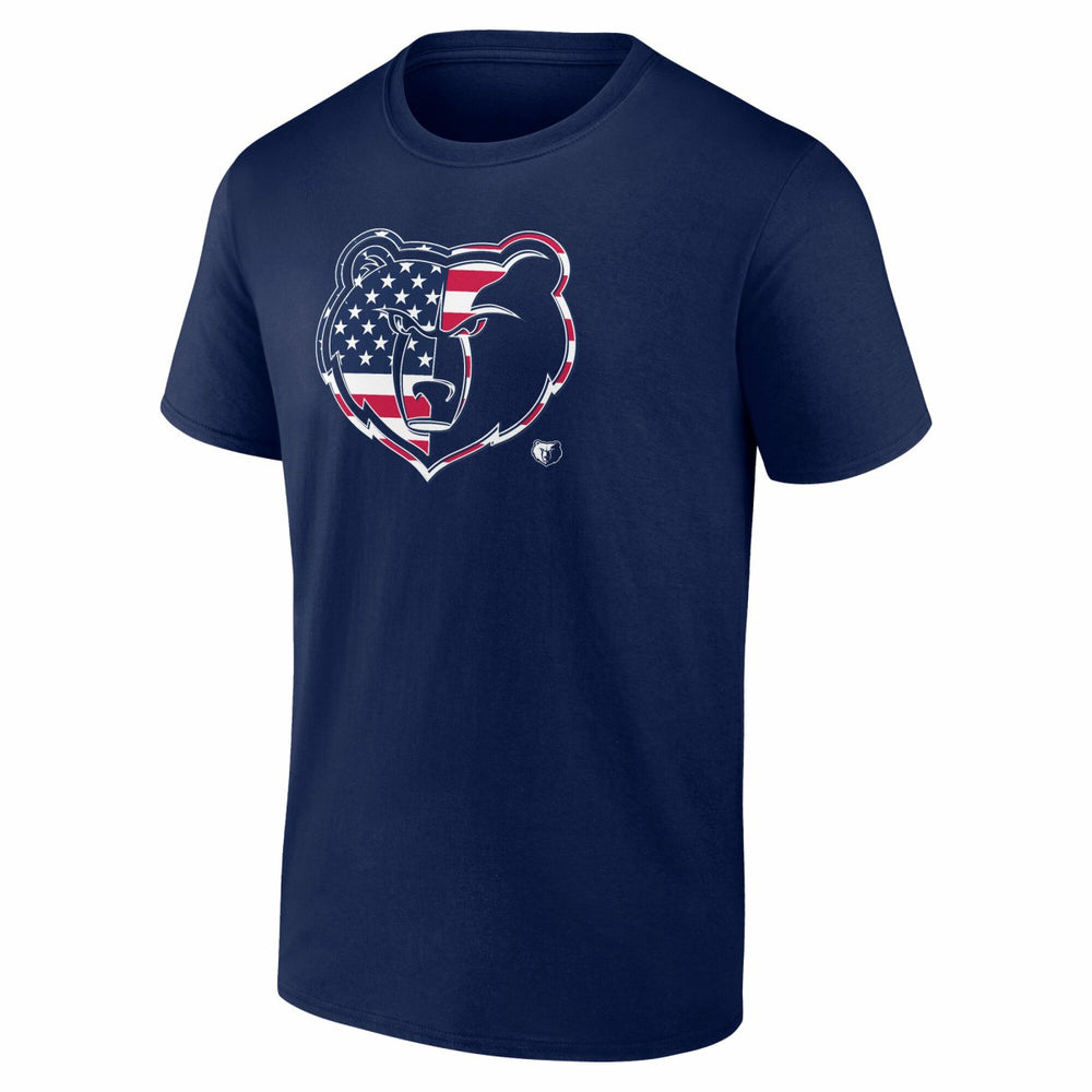 NBA - Memphis Grizzlies Flag Logo T-Shirt - Navy