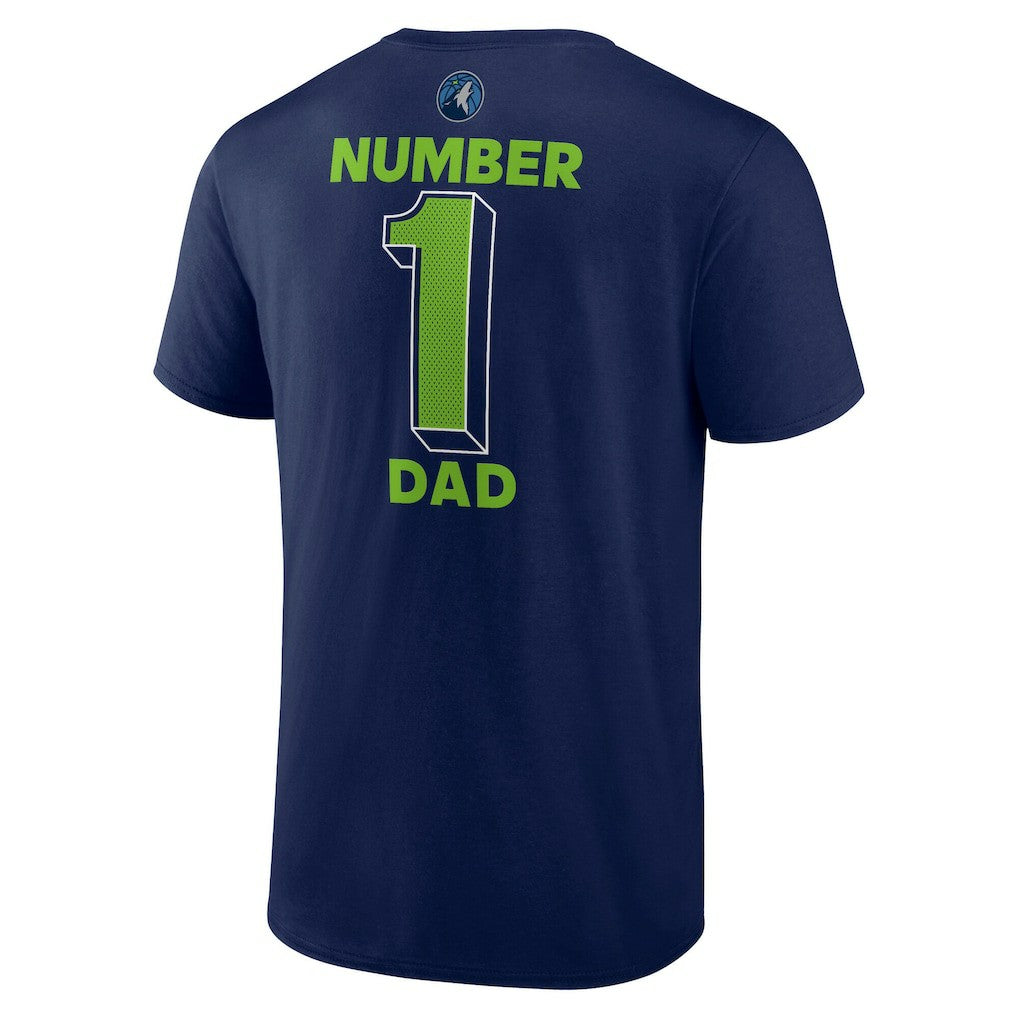 NBA - Minnesota Timberwolves #1 Dad Jersey T-Shirt - Navy