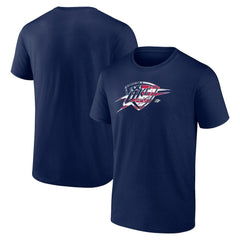 NBA - Oklahoma City Thunder Flag Logo T-Shirt - Navy