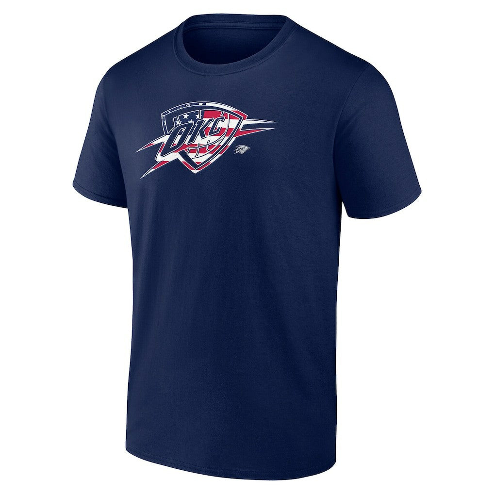 NBA - Oklahoma City Thunder Flag Logo T-Shirt - Navy