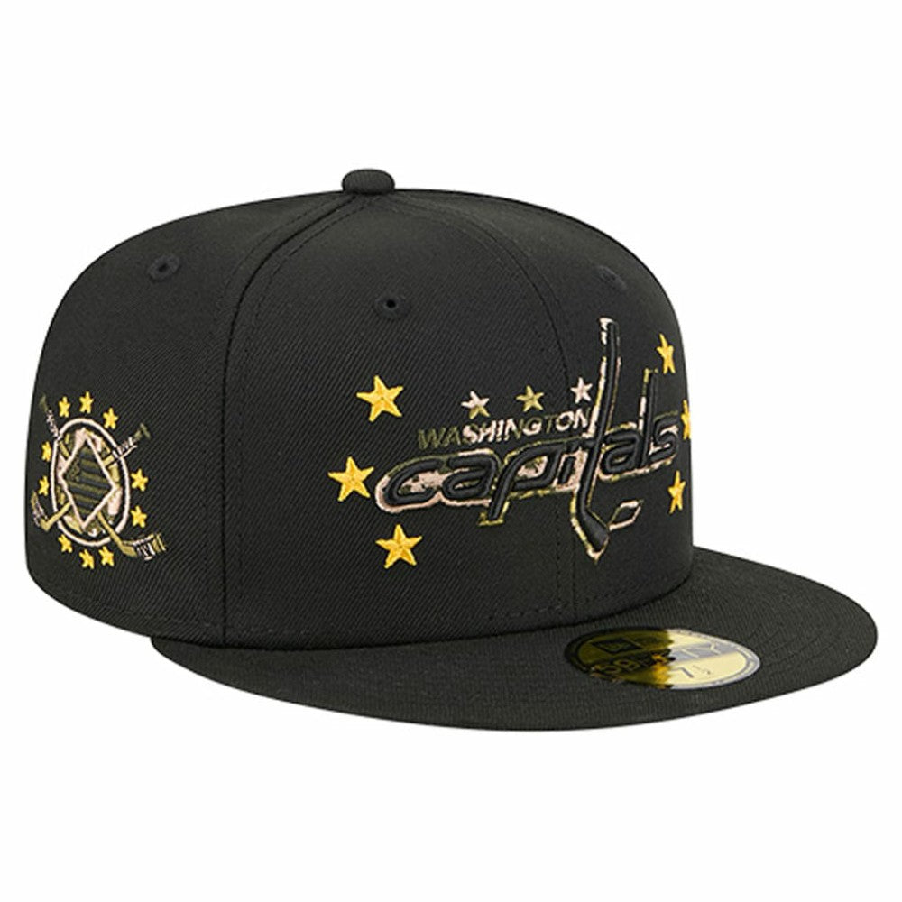 Washington Capitals New Era Military Appreciation Digital Camo Stars 59FIFTY Fitted Hat Black