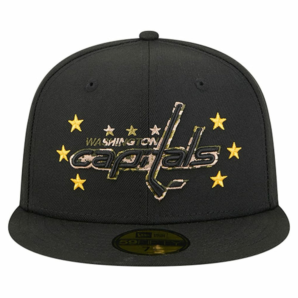 Washington Capitals New Era Military Appreciation Digital Camo Stars 59FIFTY Fitted Hat Black