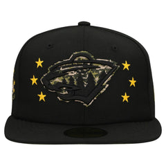 Minnesota Wild - New Era Military Appreciation Digital Camo Stars 59FIFTY Fitted Hat Black