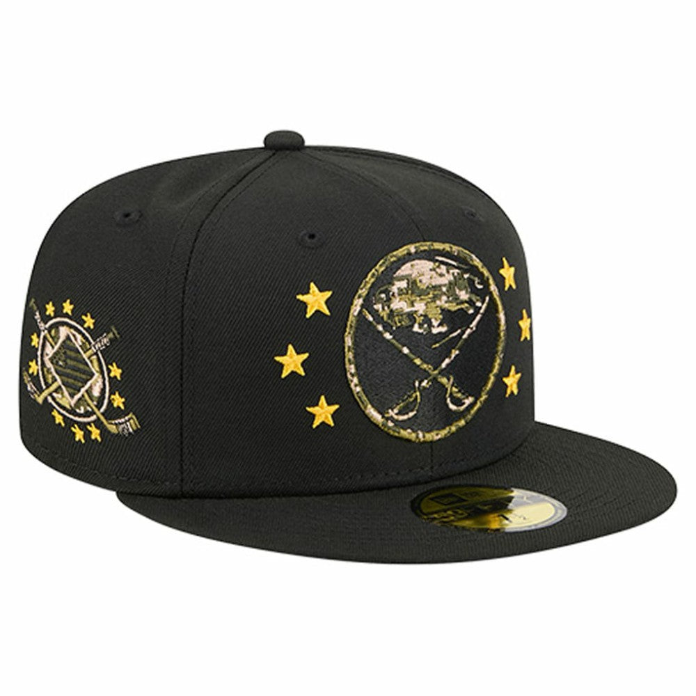 Buffalo Sabres - New Era Military Appreciation Digital Camo Stars 59FIFTY Fitted Hat Black