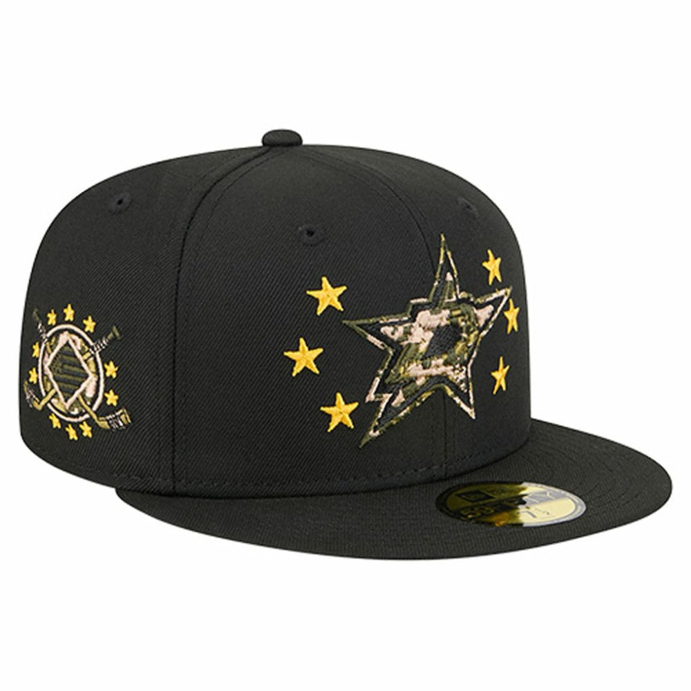 Dallas Stars - New Era Military Appreciation Digital Camo Stars 59FIFTY Fitted Hat Black