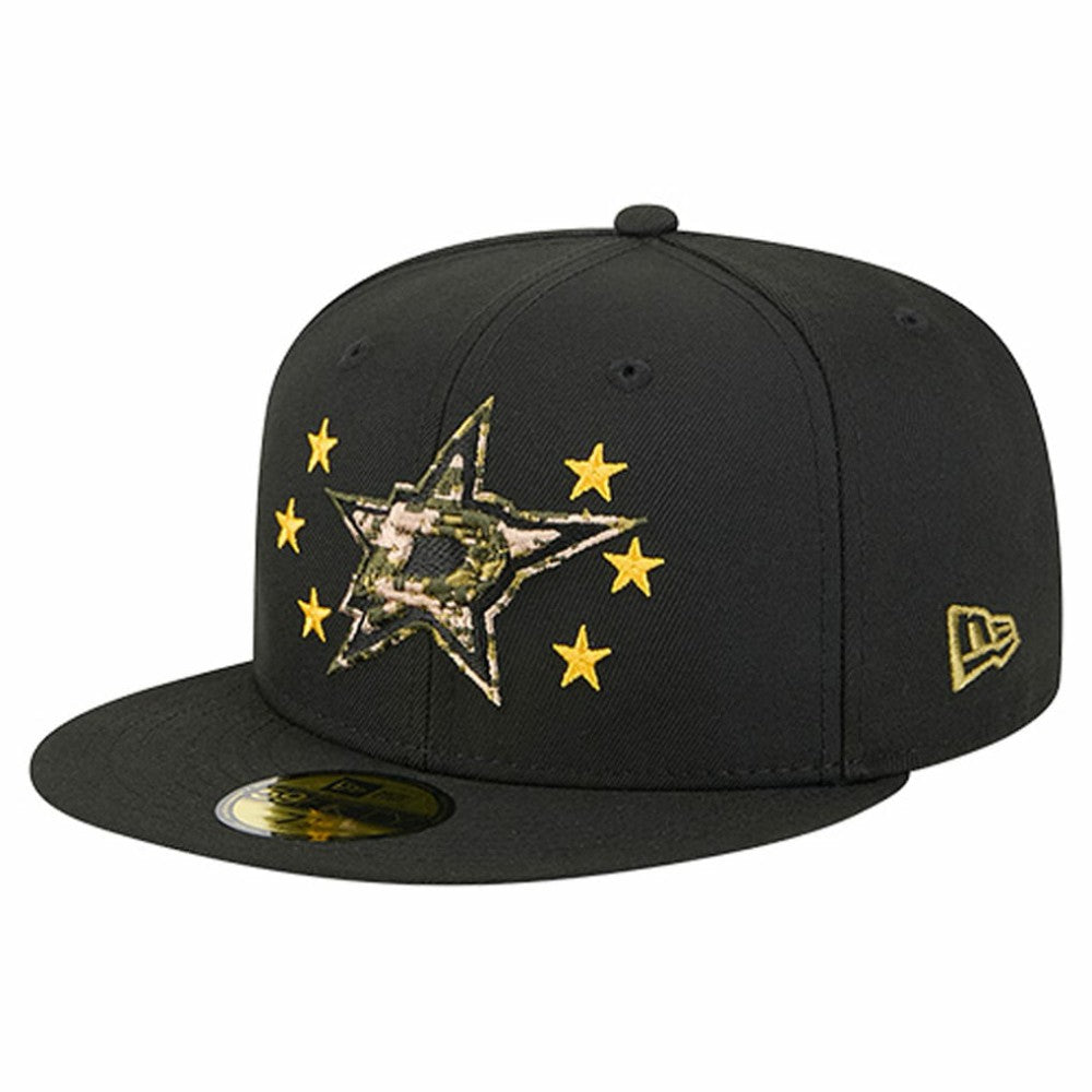 Dallas Stars - New Era Military Appreciation Digital Camo Stars 59FIFTY Fitted Hat Black