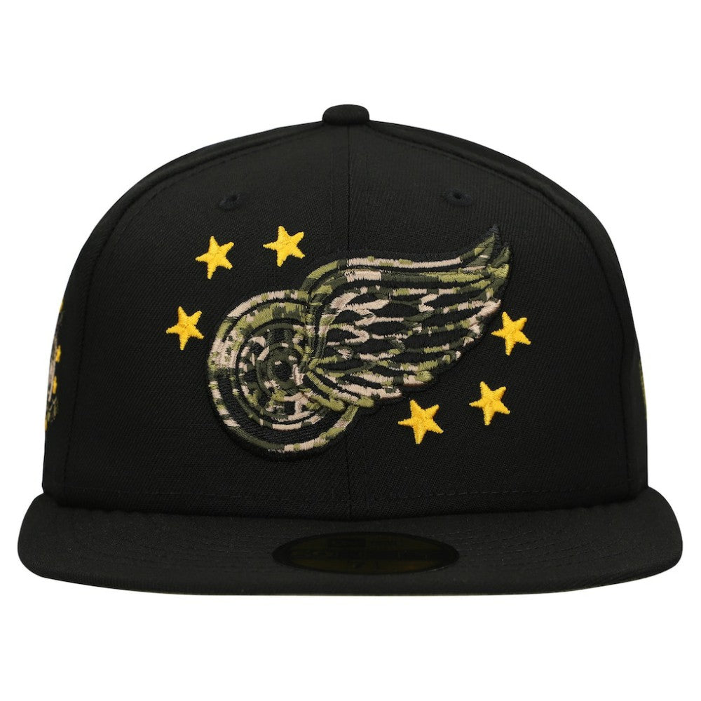 Detroit Red Wings - New Era Military Appreciation Digital Camo Stars 59FIFTY Fitted Hat Black
