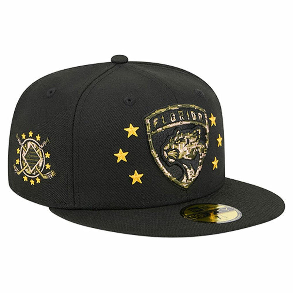 Florida Panthers - New Era Military Appreciation Digital Camo Stars 59FIFTY Fitted Hat Black