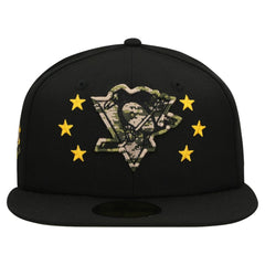 Pittsburgh Penguins New Era Military Appreciation Digital Camo Stars 59FIFTY Fitted Hat Black