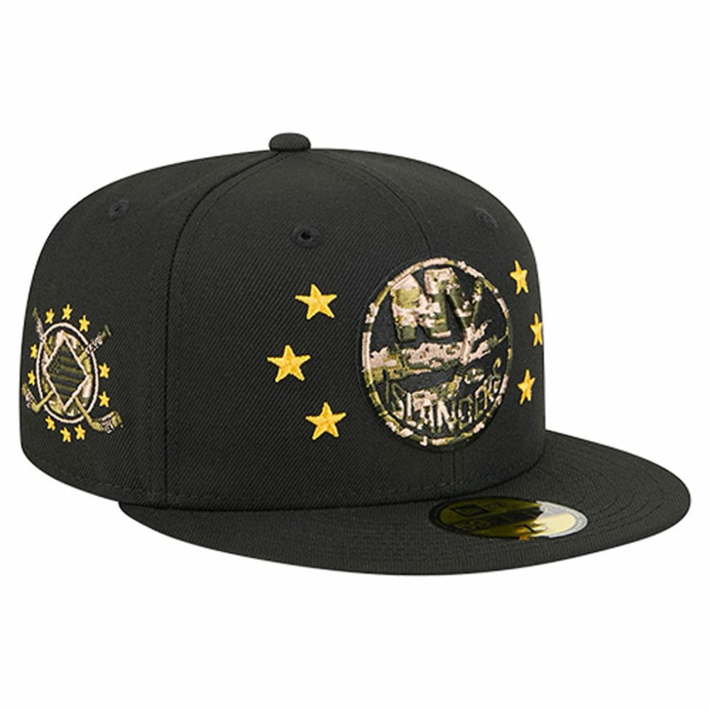 New York Islanders - New Era Military Appreciation Digital Camo Stars 59FIFTY Fitted Hat Black