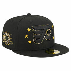 Philadelphia Flyers - New Era Military Appreciation Digital Camo Stars 59FIFTY Fitted Hat Black