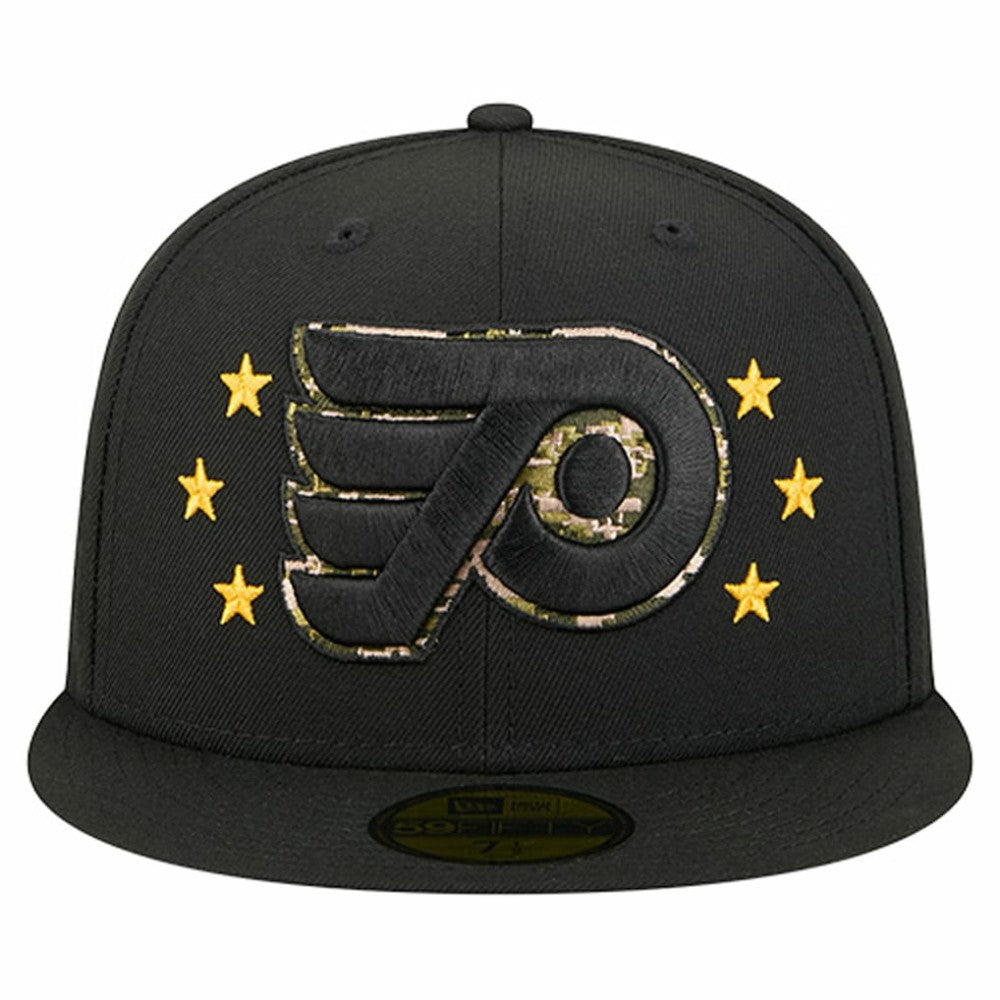 Philadelphia Flyers - New Era Military Appreciation Digital Camo Stars 59FIFTY Fitted Hat Black