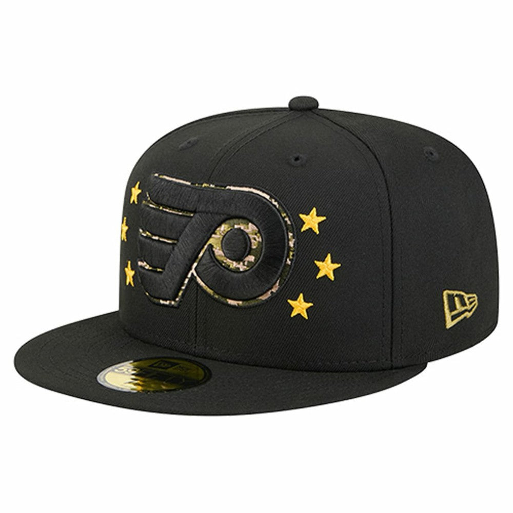 Philadelphia Flyers - New Era Military Appreciation Digital Camo Stars 59FIFTY Fitted Hat Black