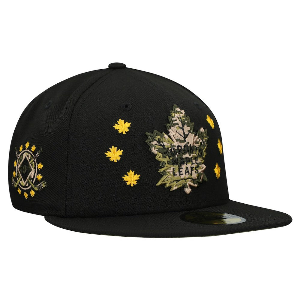 Toronto Maple Leafs - New Era Military Appreciation Digital Camo Stars 59FIFTY Fitted Hat Black