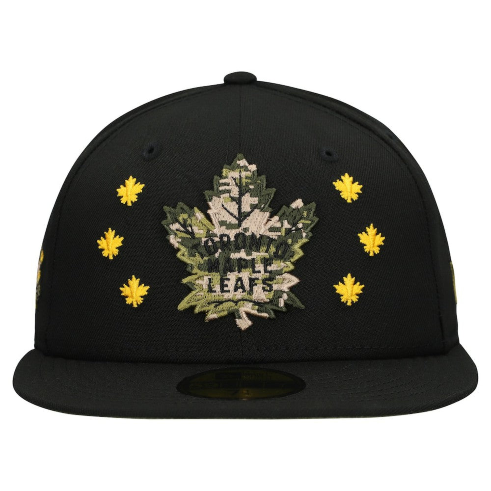 Toronto Maple Leafs - New Era Military Appreciation Digital Camo Stars 59FIFTY Fitted Hat Black
