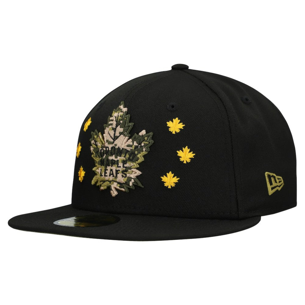 Toronto Maple Leafs - New Era Military Appreciation Digital Camo Stars 59FIFTY Fitted Hat Black