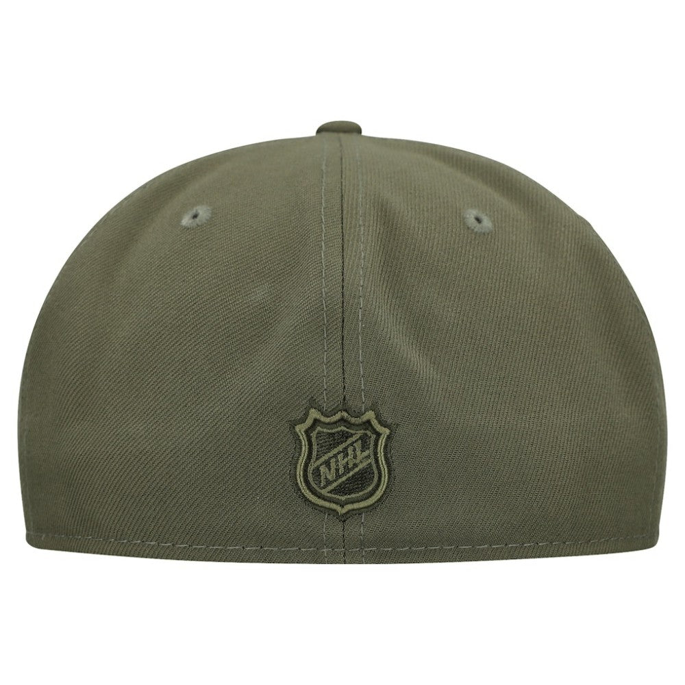 Pittsburgh Penguins New Era Military Appreciation Flag 59FIFTY Fitted Hat Olive