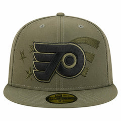 Philadelphia Flyers - New Era Military Appreciation Flag 59FIFTY Fitted Hat Olive