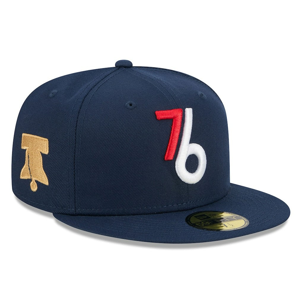 New Era - Philadelphia 76ers 2025/26 City Edition Alternate 59FIFTY Fitted Hat - Navy