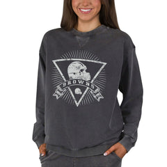 Cleveland Browns Concepts Sport Women's Boxy Mist French Terry Long Sleeve Top Charcoal - NFL