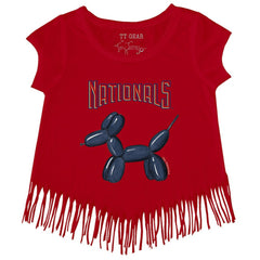 Washington Nationals Tiny Turnip Girls Youth Balloon Dog Fringe T-Shirt Online