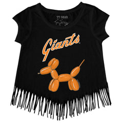 San Francisco Giants Tiny Turnip Girls Youth Balloon Dog Fringe T-Shirt Lifestyle
